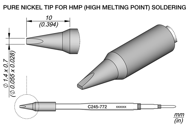 Картридж-наконечник JBC C245-772