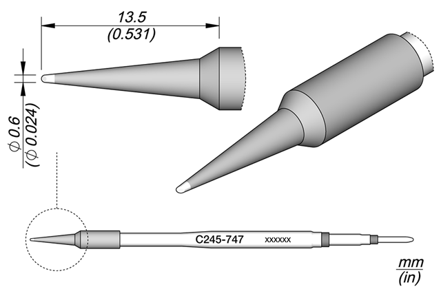 Картридж-наконечник JBC C245-747