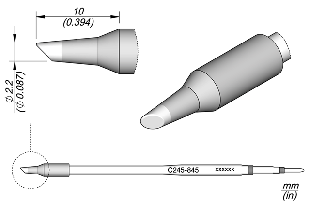 Картридж-наконечник JBC C245-845