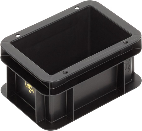 Ящик WEZ 2108.007.992 антистатический 200x150x100 мм / 155x106x96 мм