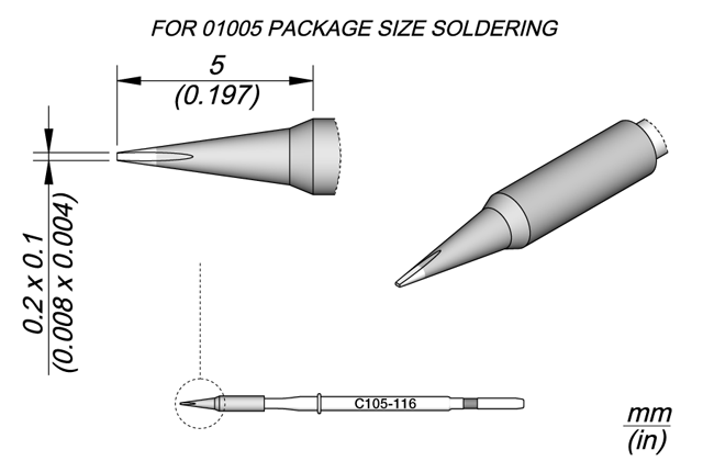 Картридж-наконечник JBC C105-116