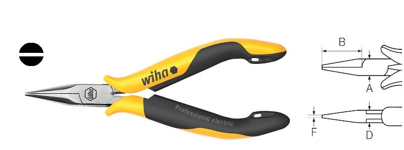 Плоскокруглогубцы Wiha Professional ESD (прямая форма)