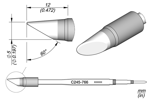 Картридж-наконечник JBC C245-766