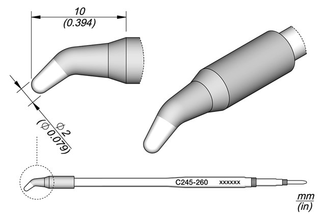 Картридж-наконечник JBC C245-260