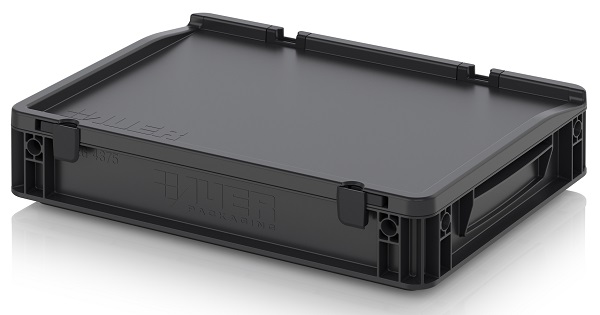 Ящик с крышкой AUER ESD ED 43/75 HG антистатический 400x300x090 мм / 370x270x052 мм