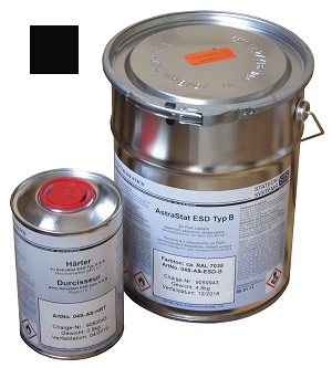 Антистатическая краска, чёрная RAL 9005, 5.6 кг