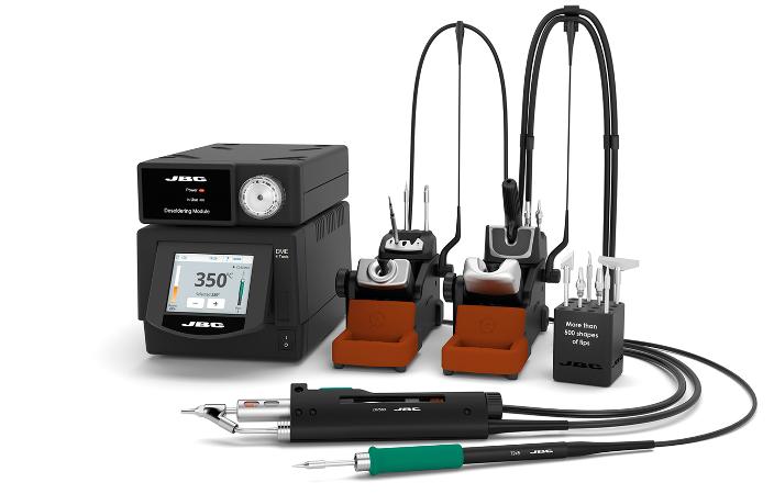 Четырёхканальная паяльно-ремонтная станция DMSE-2QB с электрическим модулем вакуумирования