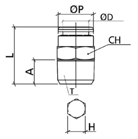 Цанговый фитинг из латуни OTRC-N