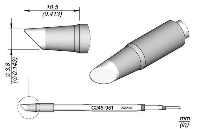 Картридж-наконечник JBC C245-951