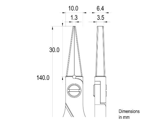 Плоскогубцы Ideal-tek ES6014.CR.BG с удлинненными узкими плоскими губками