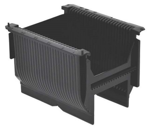 Кассета Hiner-Pack MCS-4/25-BL-A для группового хранения, переноски и транспортировки кремниевых пластин Ø100 мм (4") 