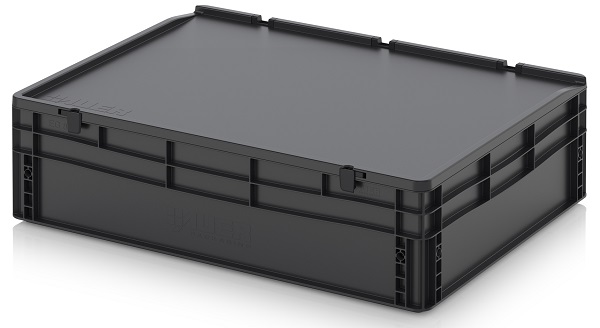 Ящик с крышкой AUER ESD ED 86/22 HG антистатический 800x600x235 мм / 767x567x197 мм