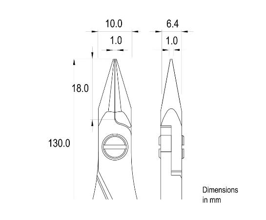 Плоскогубцы Ideal-tek ES6021.CR.BG с укороченными остроконечными губками