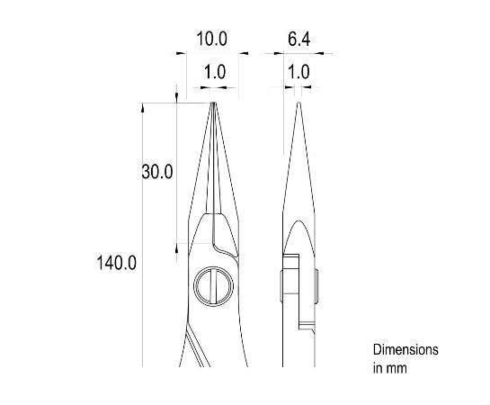 Плоскогубцы Ideal-tek ES6023.CR.BG с удлиненными остроконечными губками