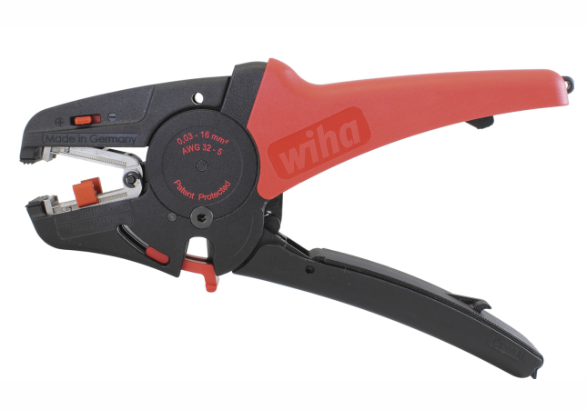 Инструмент для снятия изоляции автоматический Wiha до 16 мм² в блистерной упаковке 200 мм