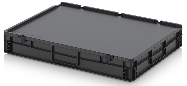 Ящик с крышкой AUER ESD ED 86/12 HG антистатический 800x600x140 мм / 767x567x097 мм