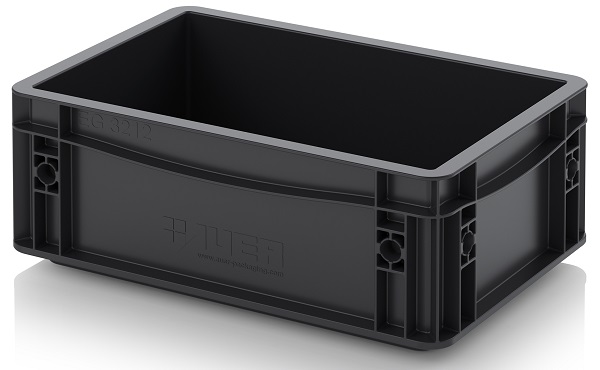 Ящик AUER ESD EG 32/12 HG антистатический 300x200x120 мм / 270x170x115 мм