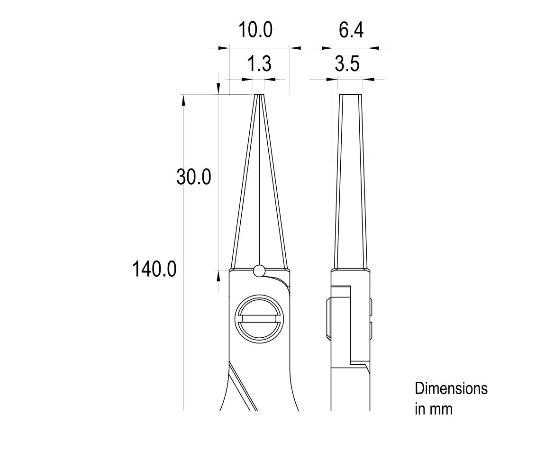 Плоскогубцы Ideal-tek ES6013.CR.BG с удлинненными узкими плоскими губками