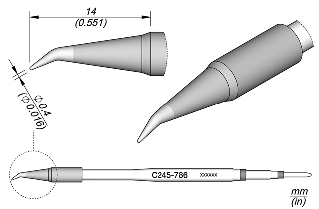 Картридж-наконечник JBC C245-786