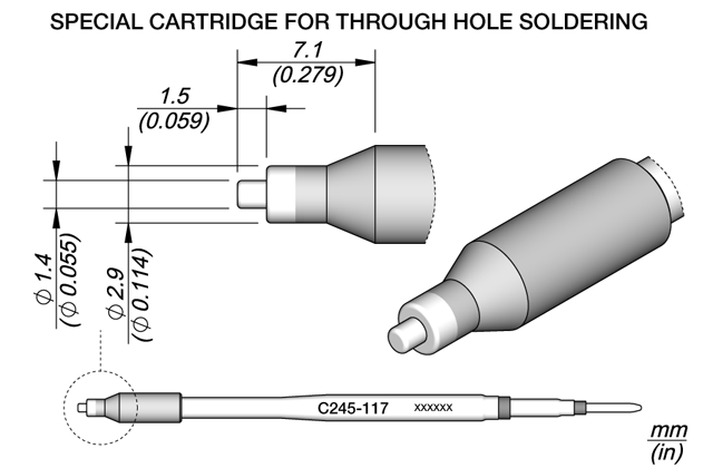 Картридж-наконечник JBC C245-117