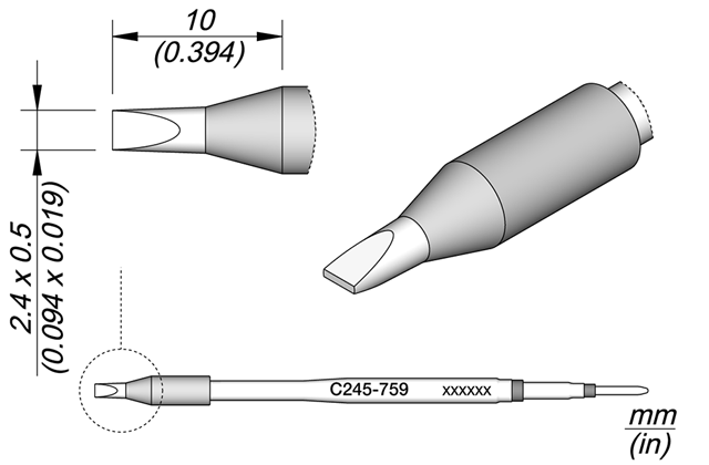 Картридж-наконечник JBC C245-759