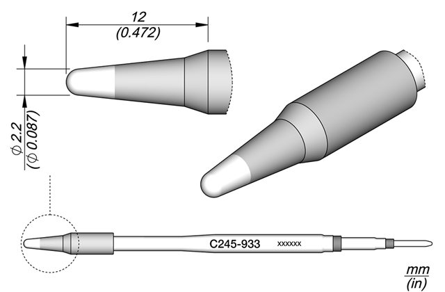 Картридж-наконечник JBC C245-933