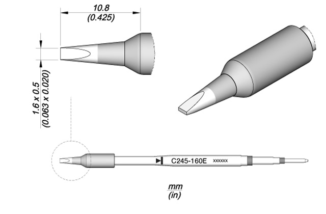 Картридж-наконечник JBC C245-160E