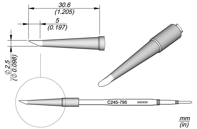 Картридж-наконечник JBC C245-795