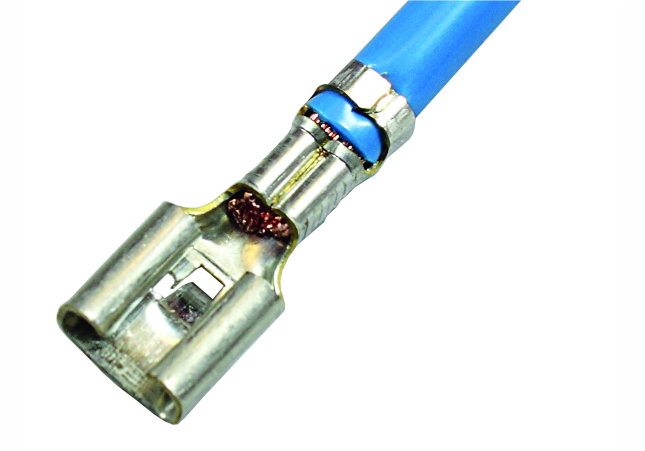 Обжимной инструмент Wiha для неизолированных плоских штекеров 220 мм