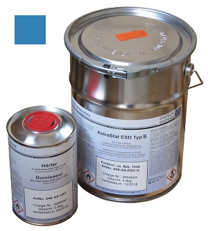 Антистатическая краска, голубая RAL 5012, 5.6 кг