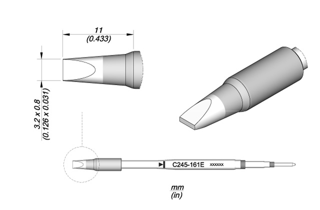 Картридж-наконечник JBC C245-161E
