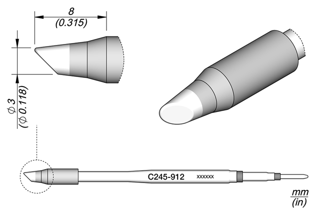 Картридж-наконечник JBC C245-912