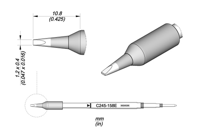 Картридж-наконечник JBC C245-158E