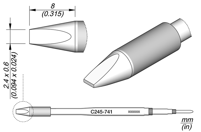 Картридж-наконечник JBC C245-741