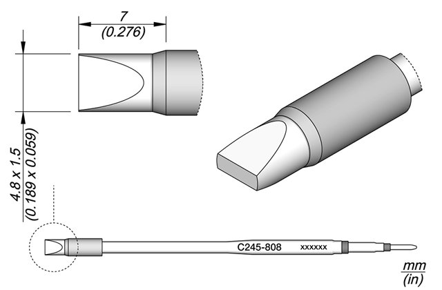 Картридж-наконечник JBC C245-808