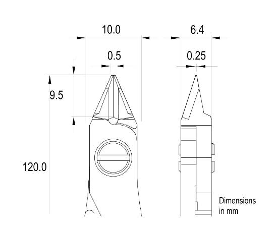 Кусачки Ideal-tek ES542TX.CR.BGO с маленькой конической рельефной головкой и твердосплавными вставками