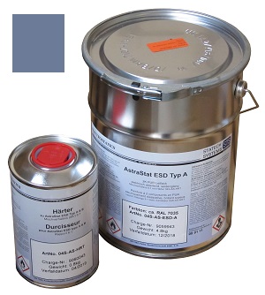 Антистатическая краска AstraStat type A, голубино-синяя RAL5014, 5.6 кг