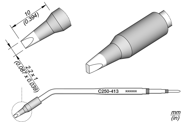 Картридж-наконечник JBC C250-413