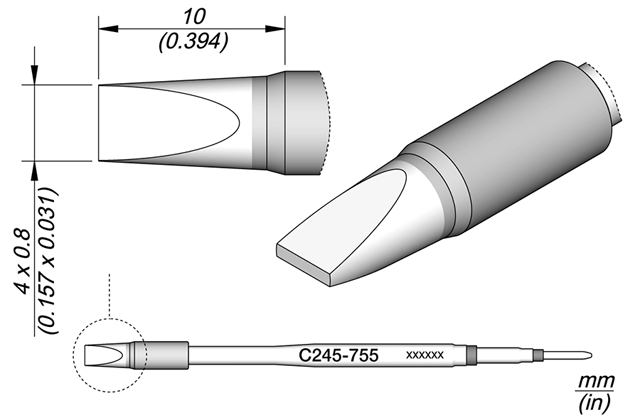 Картридж-наконечник JBC C245-755