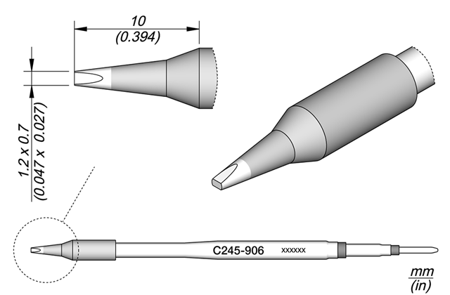 Картридж-наконечник JBC C245-906