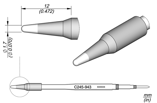 Картридж-наконечник JBC C245-943