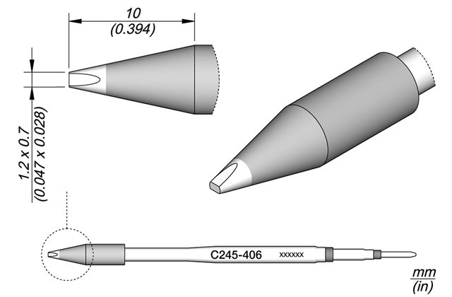 Картридж-наконечник JBC C245-406