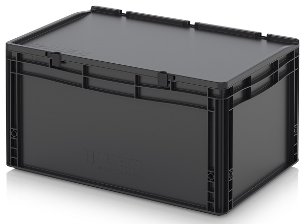 Ящик с крышкой AUER ESD ED 64/32 HG антистатический 600x400x335 мм / 570x370x307 мм