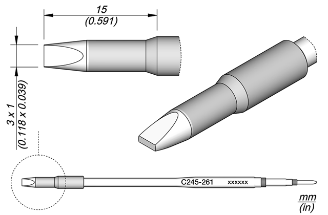 Картридж-наконечник JBC C245-261