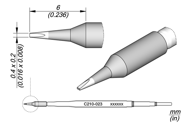 Картридж-наконечник JBC C210-023