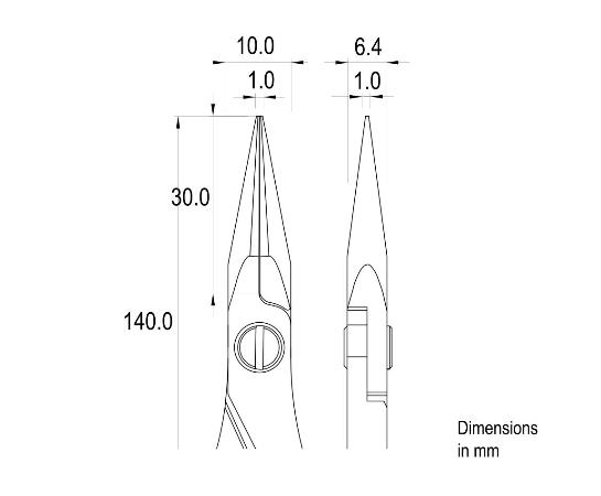 Плоскогубцы Ideal-tek ES6024.CR.BG с удлиненными остроконечными губками