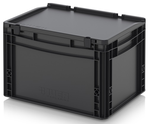 Ящик с крышкой AUER ESD ED 43/27 HG антистатический 400x300x285 мм / 370x270x247 мм