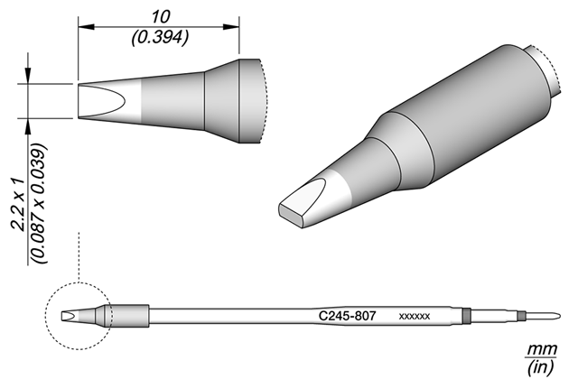 Картридж-наконечник JBC C245-807