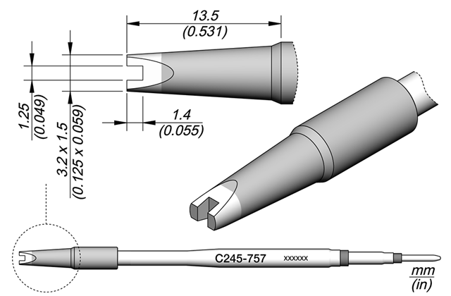 Картридж-наконечник JBC C245-757