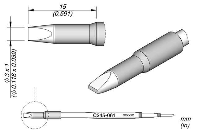 Картридж-наконечник JBC C245-061